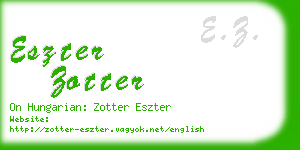 eszter zotter business card